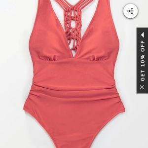 NWT Cupshe Coral One Piece Swimsuit